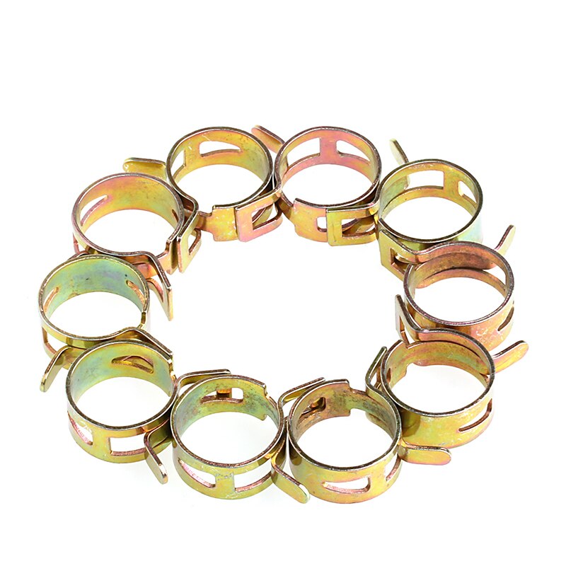 10Pcs 5-22mm Spring Clip Fuel Line Hose Water Pipe Air Tube Clamps Fastener