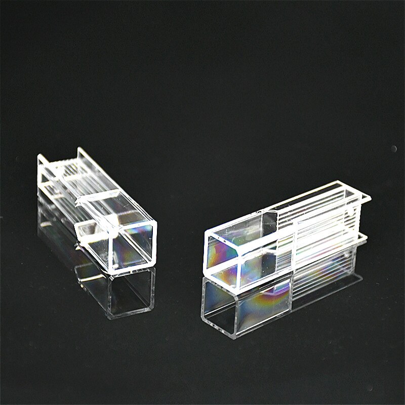 Cubeta de plástico 1,5 ml/2,5 ml, espectrofotómetro Semi Micro PS cubetas, camino ligero, rango de longitud de onda de 10mm, 340 ~ 900nm 100 / PK