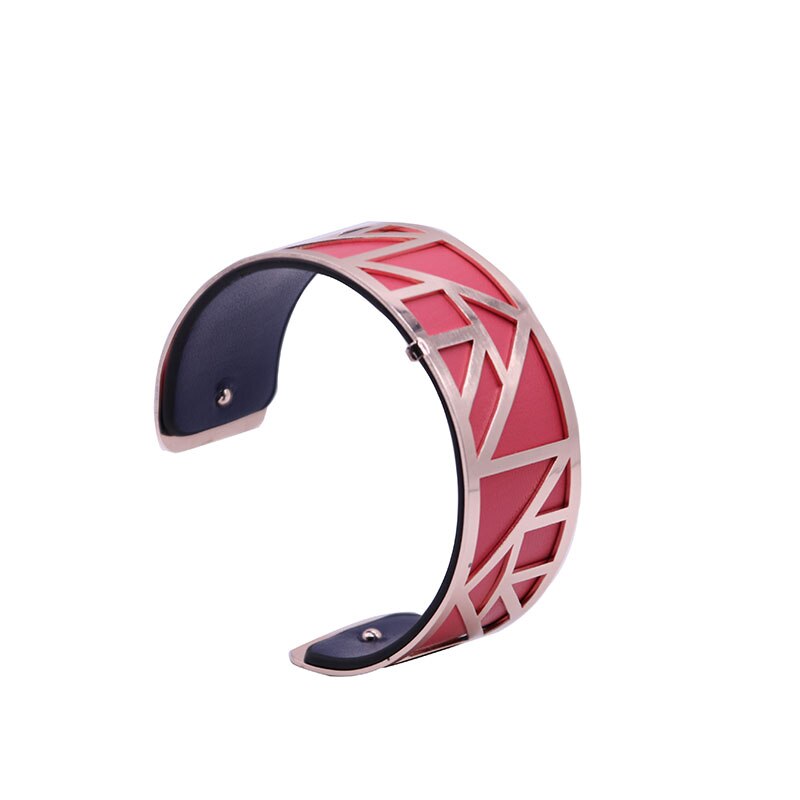 Pulsera de cuero de Argent para mujer, brazalete de Color oro rosa, pulseras intercambiables de Egipto