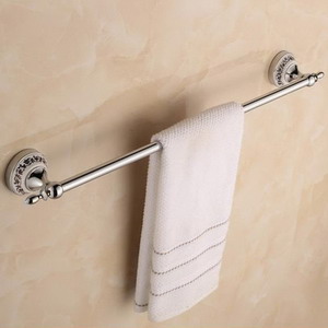 Luxury Towel Rack Wall Mounted Bathroom Accessories Set Ceramic Stainless Steel Bath Hardware Sets Chrome Toilet Brush Holder: light yellow