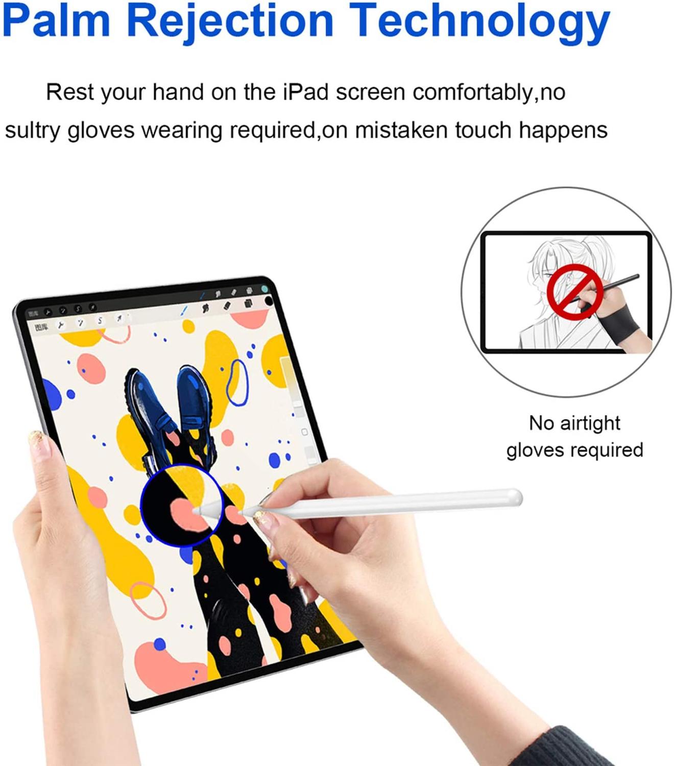 För apple ipad penna till ipad 10.2 7th 8th generation air 3 10.5 air 4 10.9 pro 11 12.9 stylus penna palmavstötning