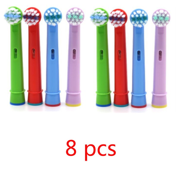 8Pcs Generic Voor Orale B Opzetborstels Diverse Opzetborstels Eenvoudige Reiniging Voor Kinderen Elektrische Tandenborstel Vervanging