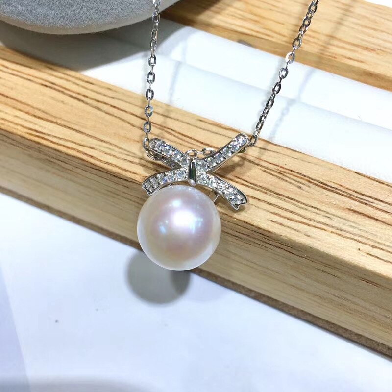 YIKALAISI 925 Sterling Silber Schmuck Perle Anhänger Feine Natürliche Perle schmuck 9-10mm Anhänger Für Frauen