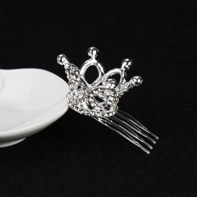 limitée diadèmes classique ronde de bal de mariage fleur fille bébé enfants strass diadème couronne cheveux peigne accessoires plaqués