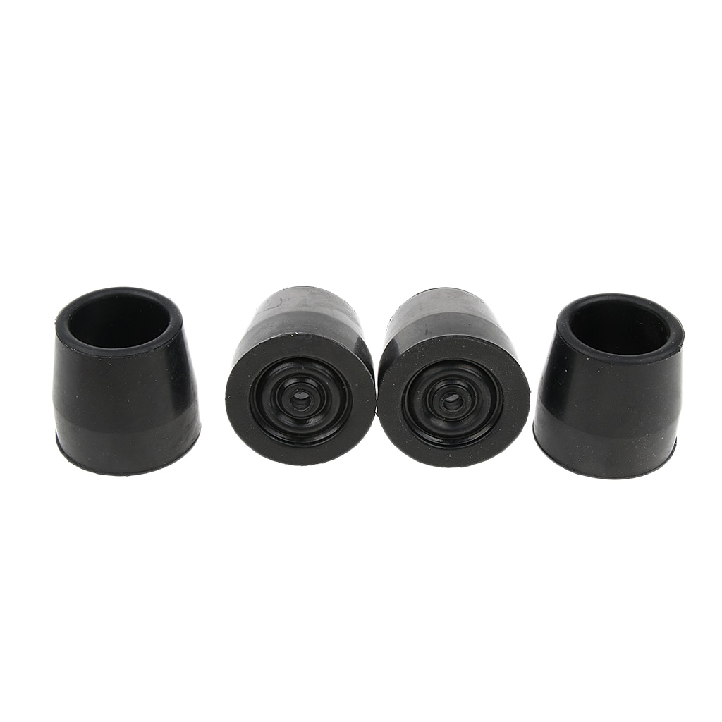 4Pcs Anti-slip Walking Stick Ferrules Cane Crutch Rubber Pad Heavy Duty End Bottoms Protector for Disabled Elder