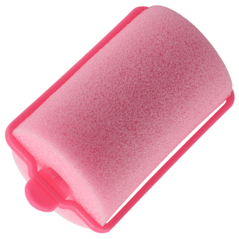 12 Stuks Donker Roze Haar Styling Soft Foam Sponge Rollers Krulspelden Kappers Gereedschap