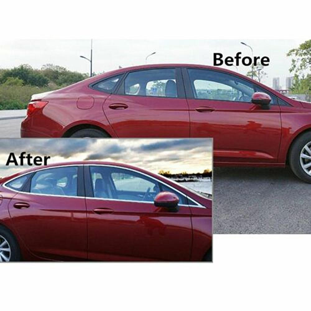 15M Silver Car window Chrome Decoration Moulding Trim Strip Tape Universal PVC anti-collision strip DIY Car body trim Sticker