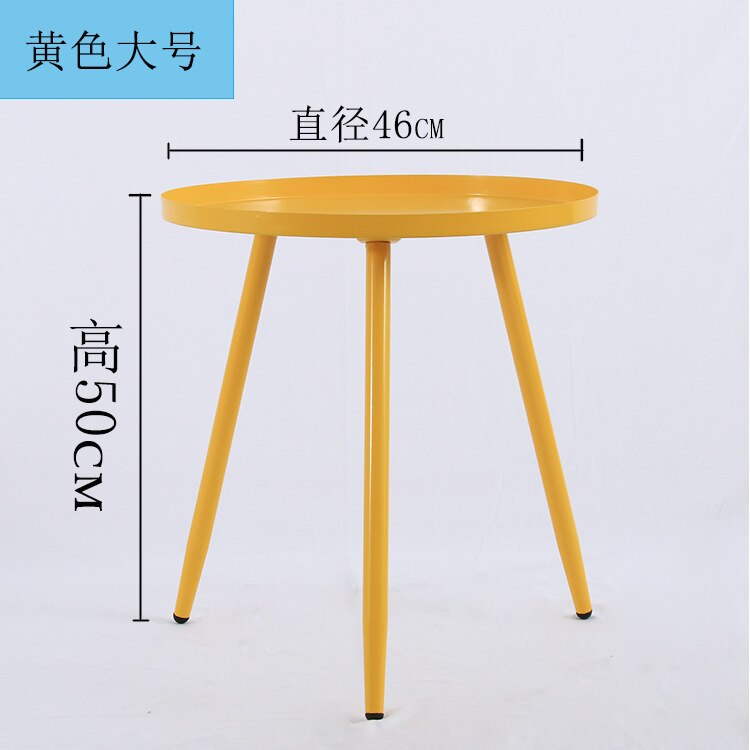 Small Coffee Table Modern Minimalist Sofa Living Room Side Balcony Coffee Table Bedside Triangle Small Round Table Table Coffee: Yellow Queen