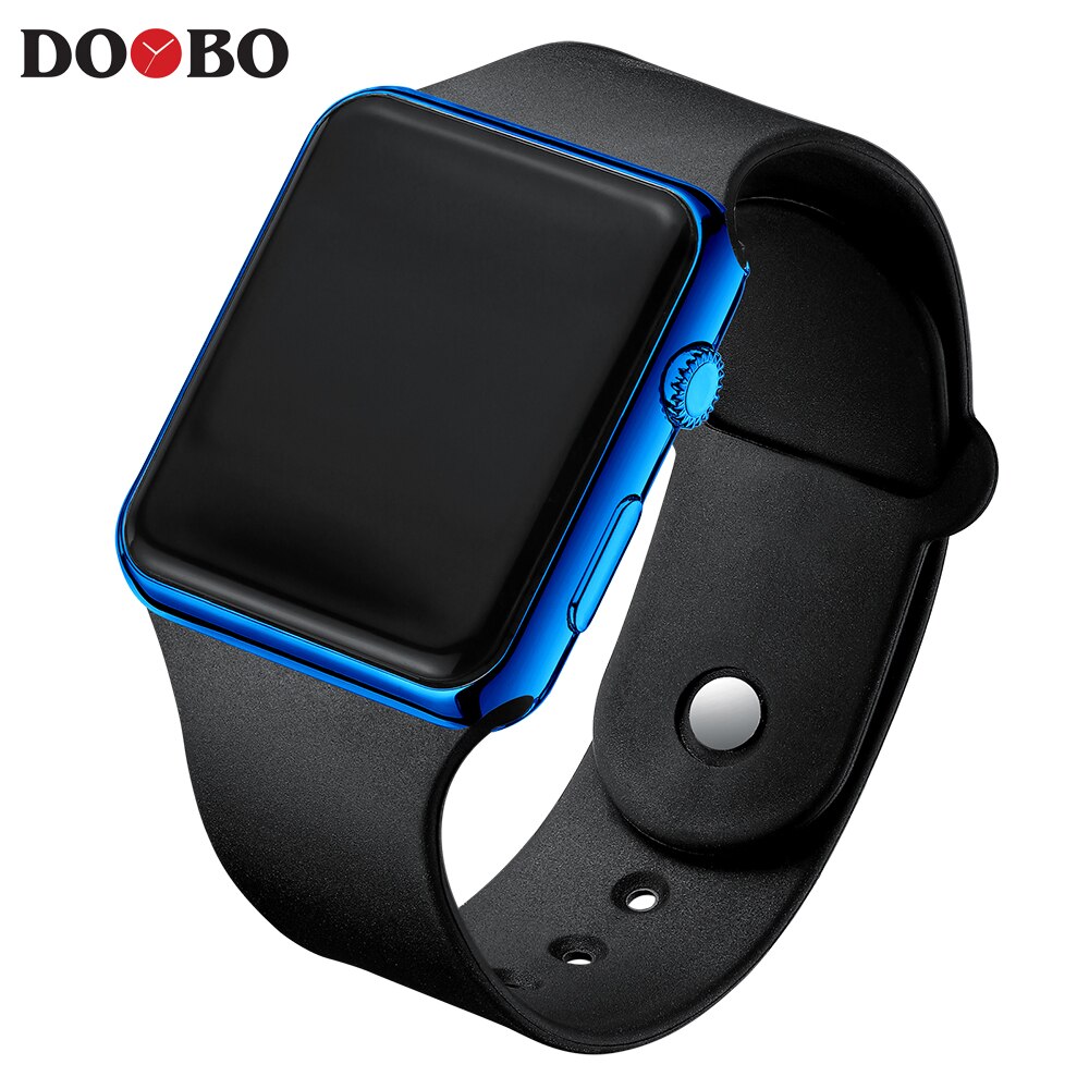 Top Brand Men Women LED Watches Unisex Digital Watch Electronic Clock Hodinky Male Female Watch Sport Wristwatch For Boys Girls: Black Blue