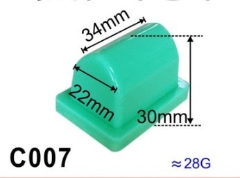 Silicone rubber pad head for pad printing machine 34mm length wood base