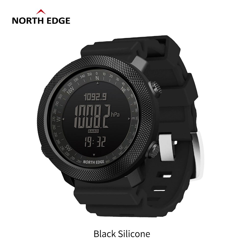 Norden Rand Apache Clever Uhr männer Sport smartwatch für lauf Klettern Schwimmen Kompass Höhenmesser Barometer Wasserdicht 50m: Schwarz