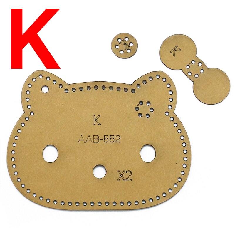 1Set DIY Kraft Paper Template Cute Small Things Keychain Pendant Leather Craft Pattern DIY Stencil Sewing Pattern 5-10cm: K