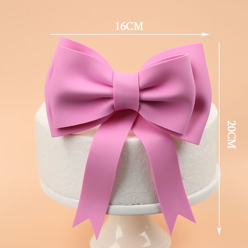 Pink Big Bow Girl's Wedding Cake Decoration Confession Cake Topper Prince Boy Kid Party Supplies Pink Love