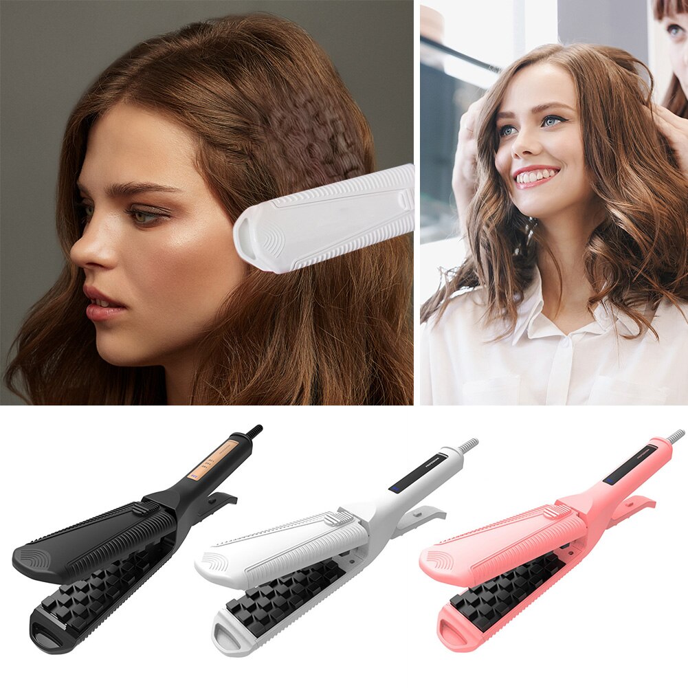 Krøllejern bølgebræt hårstyling værktøj mænd kvinder hår krøllejern majs permanent skinne hurtig opvarmning bølgeet hår glattejern