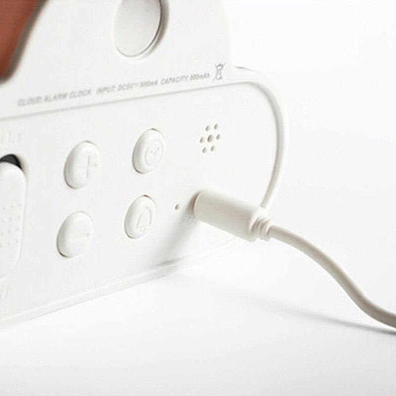 Cloud Clock Alarm, Cloud-Shaped Magnetic Clock Alarm, Multi-Functional Clock with Strong Magnet, Shows LED Time/Date/