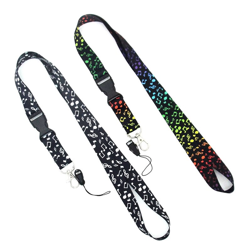 Musik Notizen Lanyard Keychain Lanyards Für Schlüssel Abzeichen ID Handy Seil Neck Straps Zubehör