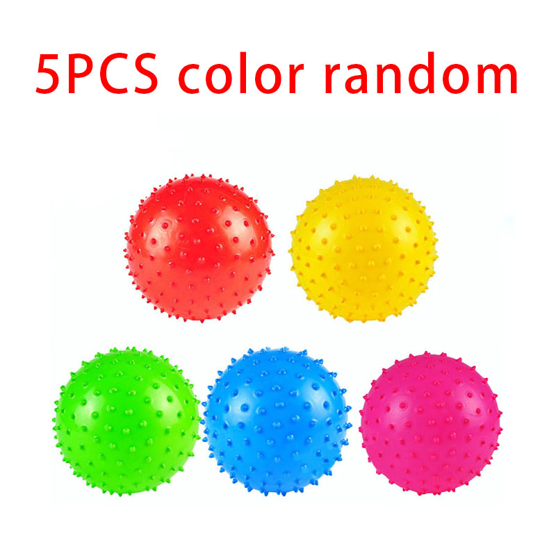 5PCS inflatable toy massage ball parent-child interactive massage series round ball inflatable massage ball toy prick ball: Default Title
