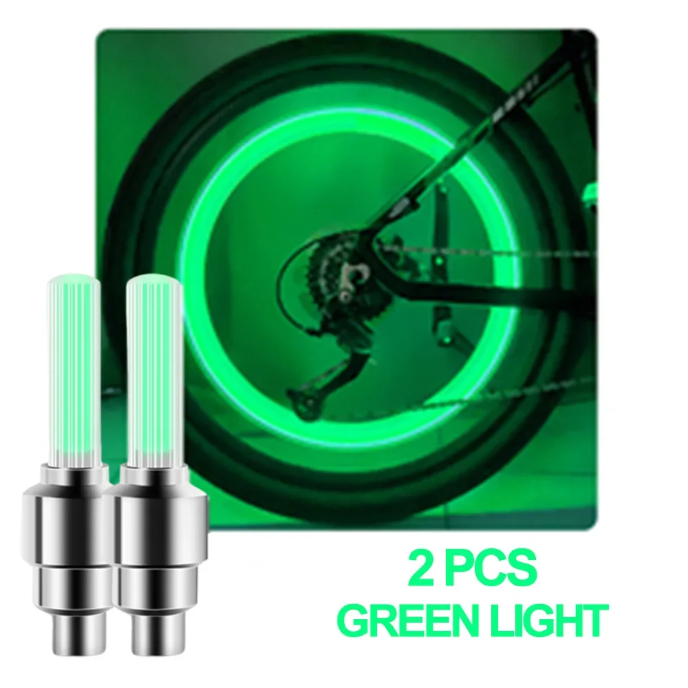 2 STKS Neon Bike Spaaklicht Mini LED Fiets Achterlicht MTB Wiel Band Nozzle Ventieldopjes Lamp Fietsen Waarschuwing Hoofd Achter: Marineblauw