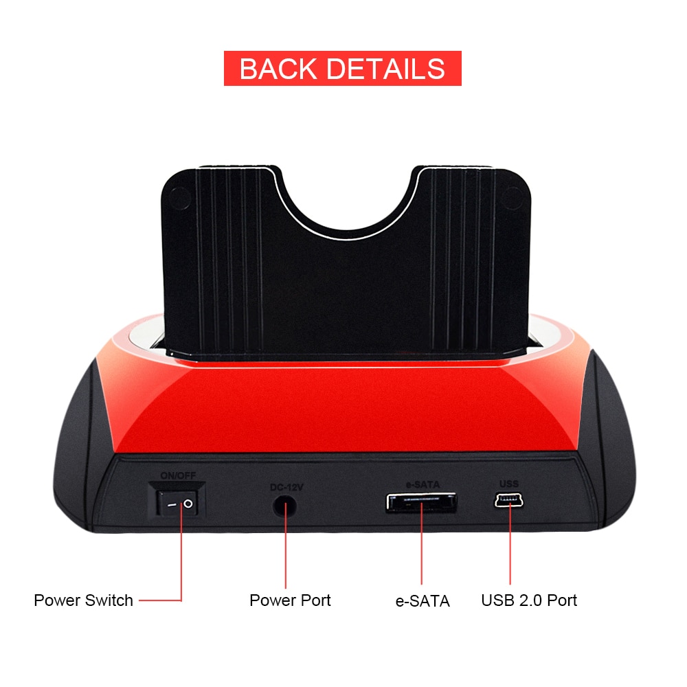 Chipal all  in 1 hdd docking station usb 2.0 to 2.5 " 3.5 " ide sata esata ekstern hd box harddisk kabinet kabinet kortlæser