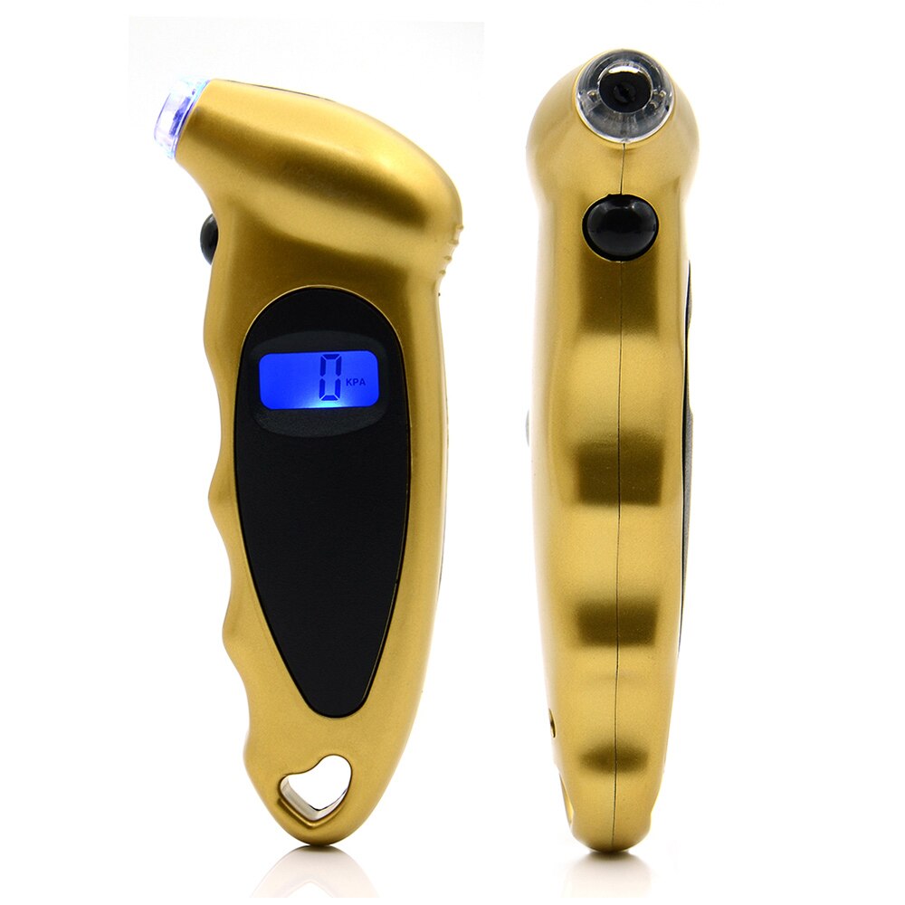 Digital Tire Pressure LCD Backlight Auto Car Motorcycle Air Gauge monitor: Gold
