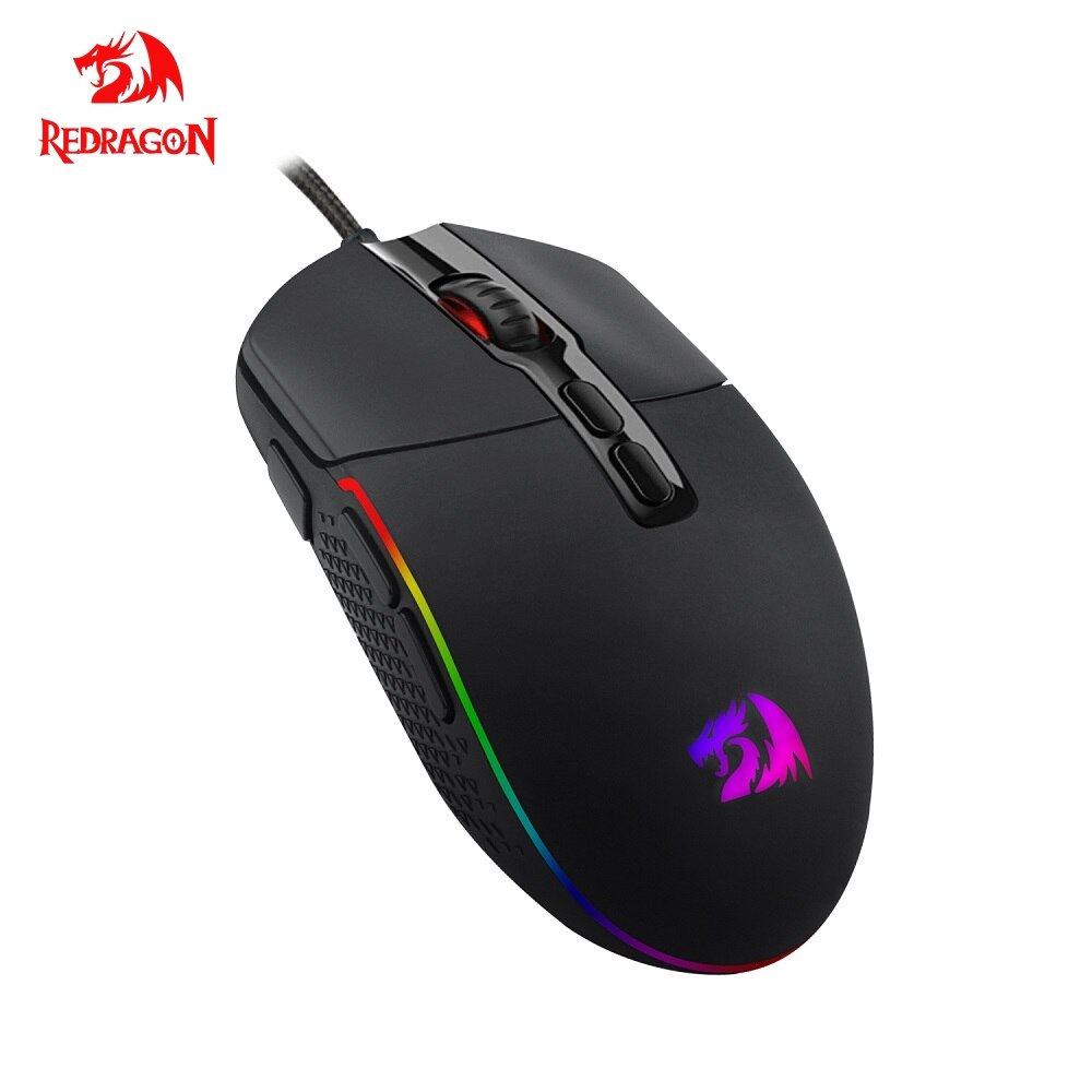 Redragon INVADER M719 RGB USB wired Gaming Mouse 10000 DPI programmable game mice backlight ergonomic laptop PC computer