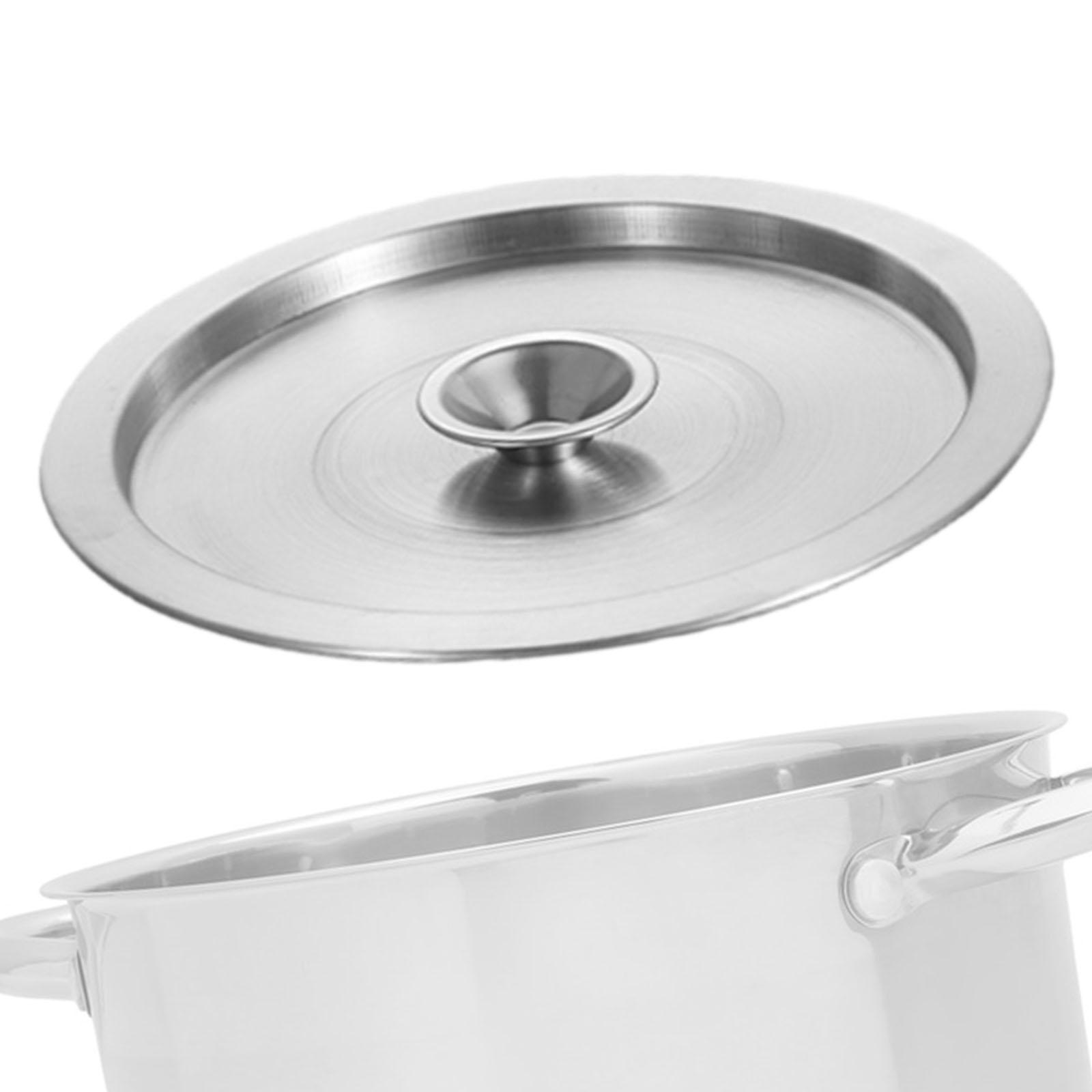 Universal Wok Lid Cover Stainless Steel Stockpot Lid Frying Pot Cover Soup Pot Lid for Cooking Kitchen Supplies Accessories