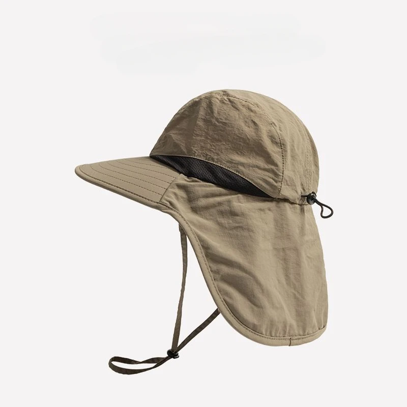 Cappellini Panama unisex estivi a tesa larga impermeabili e ad asciugatura rapida Cappelli a secchiello con visiera esterna Cappello da suola traspirante in rete con patta sul collo