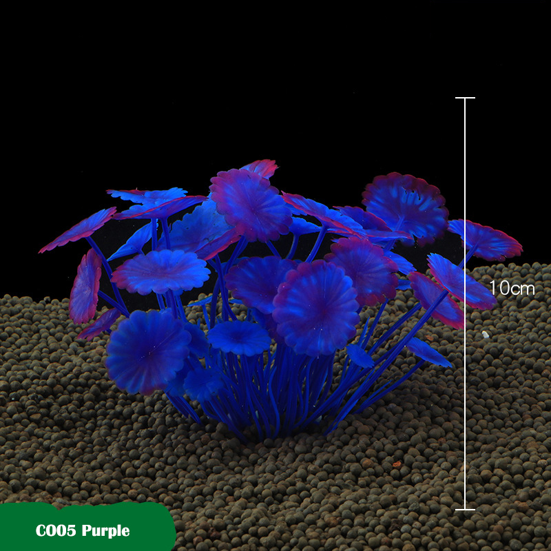 Z tworzywa sztucznego symulacja rośliny wodne ozdoby dekoracja akwarium akcesoria akwarium krajobrazu 1 sztuk: CO05 purpurowy