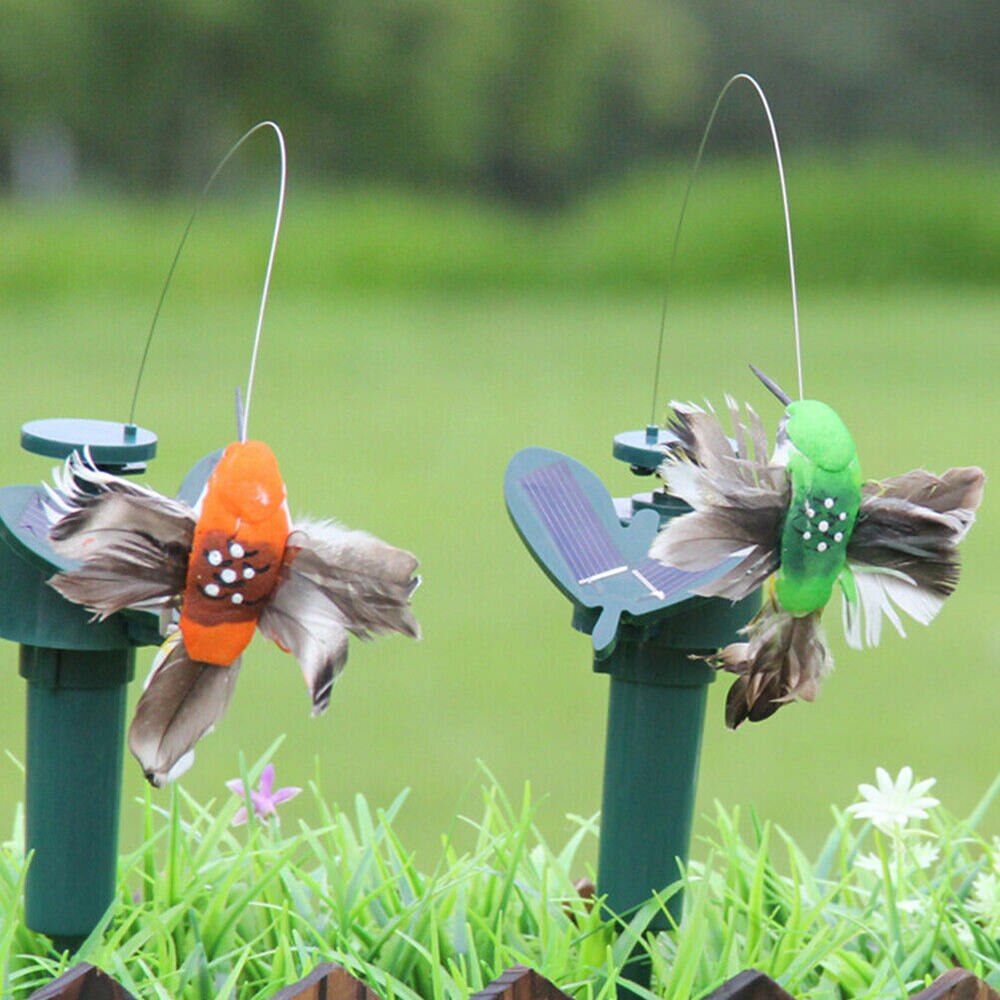 Simulation Butterflies Solar Power Dancing Flying Hummingbird Dancing Flying Garden Decoration