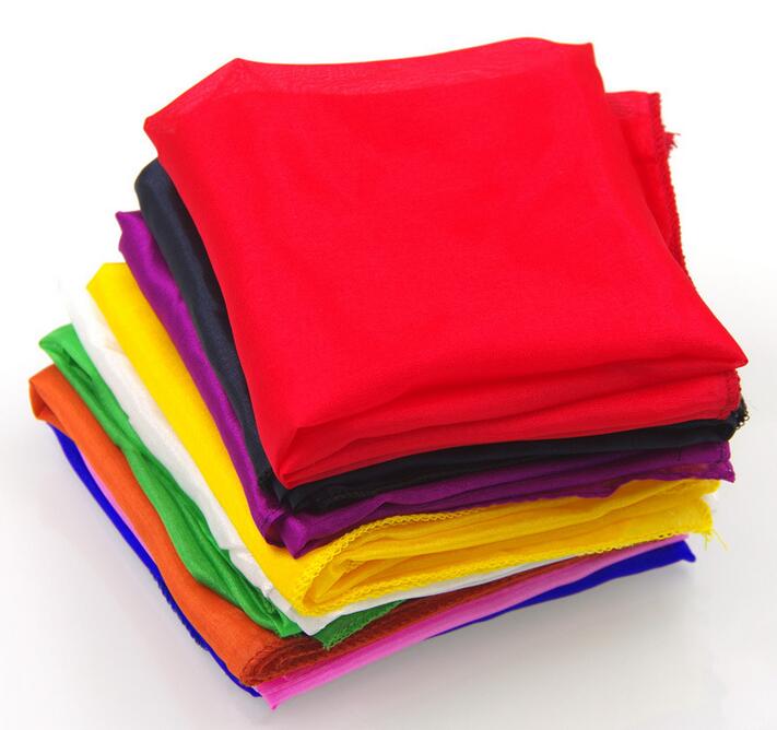 Ultradunne Magic zijden sjaal Goocheltruc speelgoed zijden verschijnen 5 stks/partij 15x15cm voor magic prop