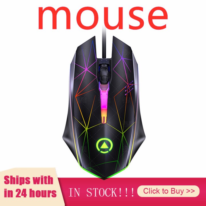 Ergonomic 1200 DPI USB Wired Mouse With Led Hybrid Light For PC Laptop Games Computer Peripherals Mouse Mice & Keyboards