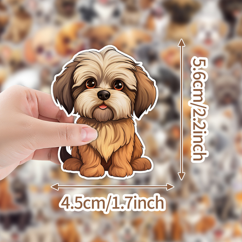 10/100Pcs Cute Puppy Dogs Stickers Dog Kawaii Pet Cartoon Animals Waterproof Stickers for DIY Laptop Phone Decoration