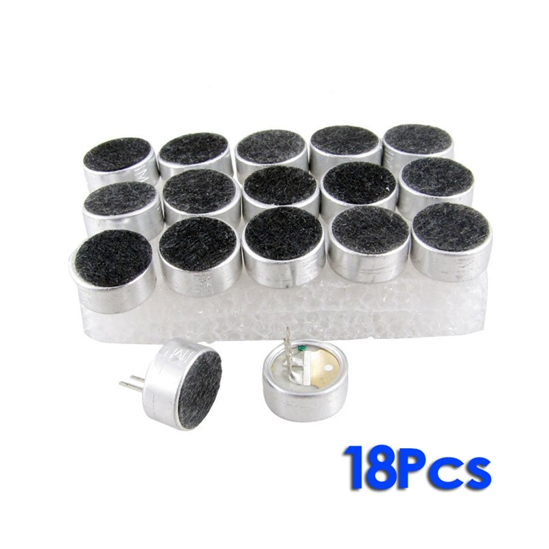 18 Pieces 9.5mm Dia MIC Capsule Electret Condenser miniphones: Default Title