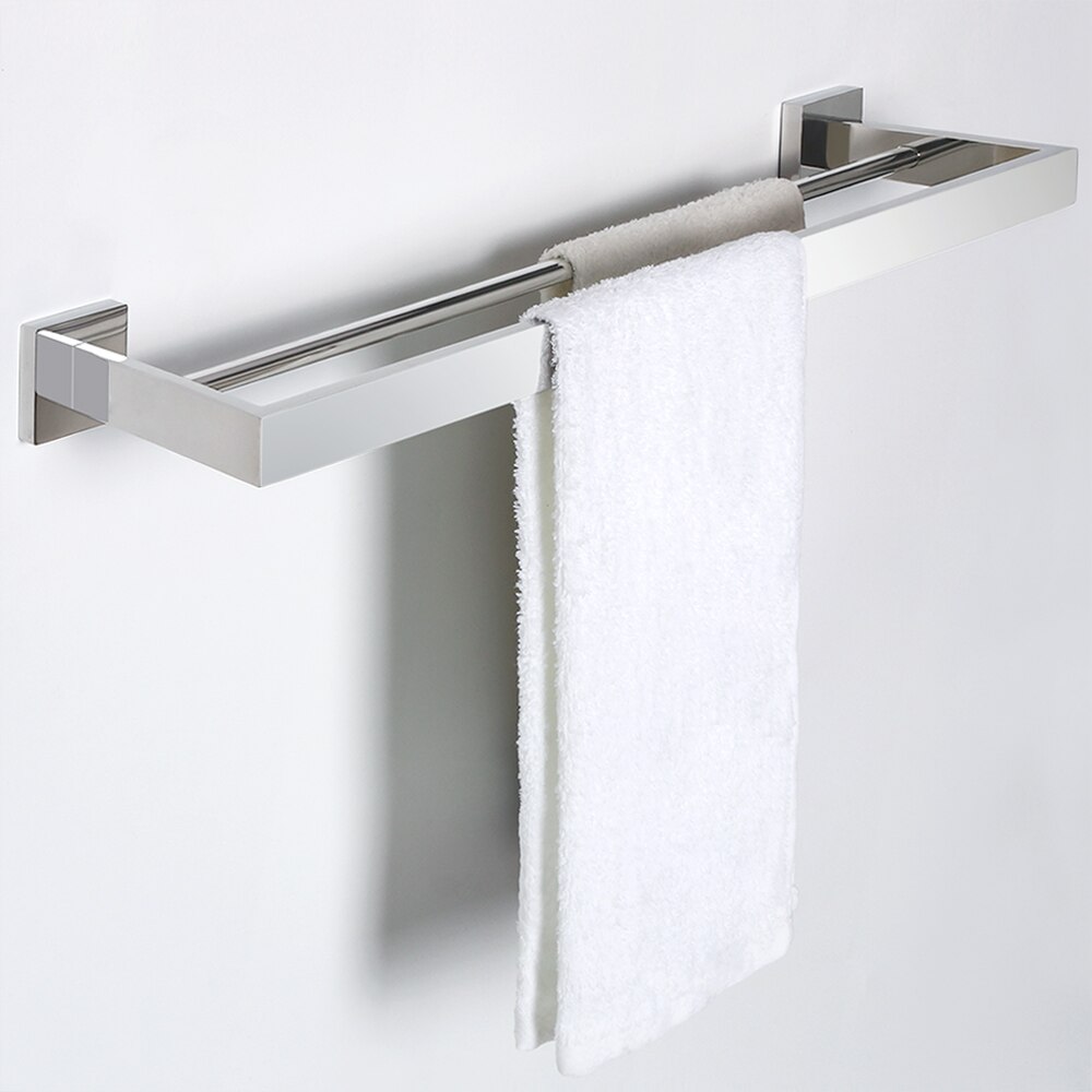 Toallero de acero inoxidable 304, colgador de toallas de baño, soporte de pared, doble barra, estante de almacenamiento de 24 pulgadas