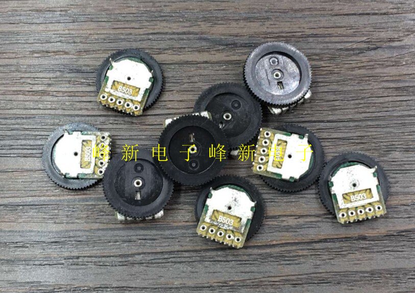 Doppio 5 spillo B503 50K vortice Ingranaggio potenziometro quadrante Radio interruttore volume 16*2MM 50 pz-1 lotto