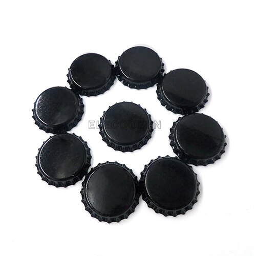 Tapas para botellas de cerveza, tapa para elaboración casera, herramienta de cerveza, Color dorado/Negro/plata, 20 unids/lote, novedad: Black 20pcs