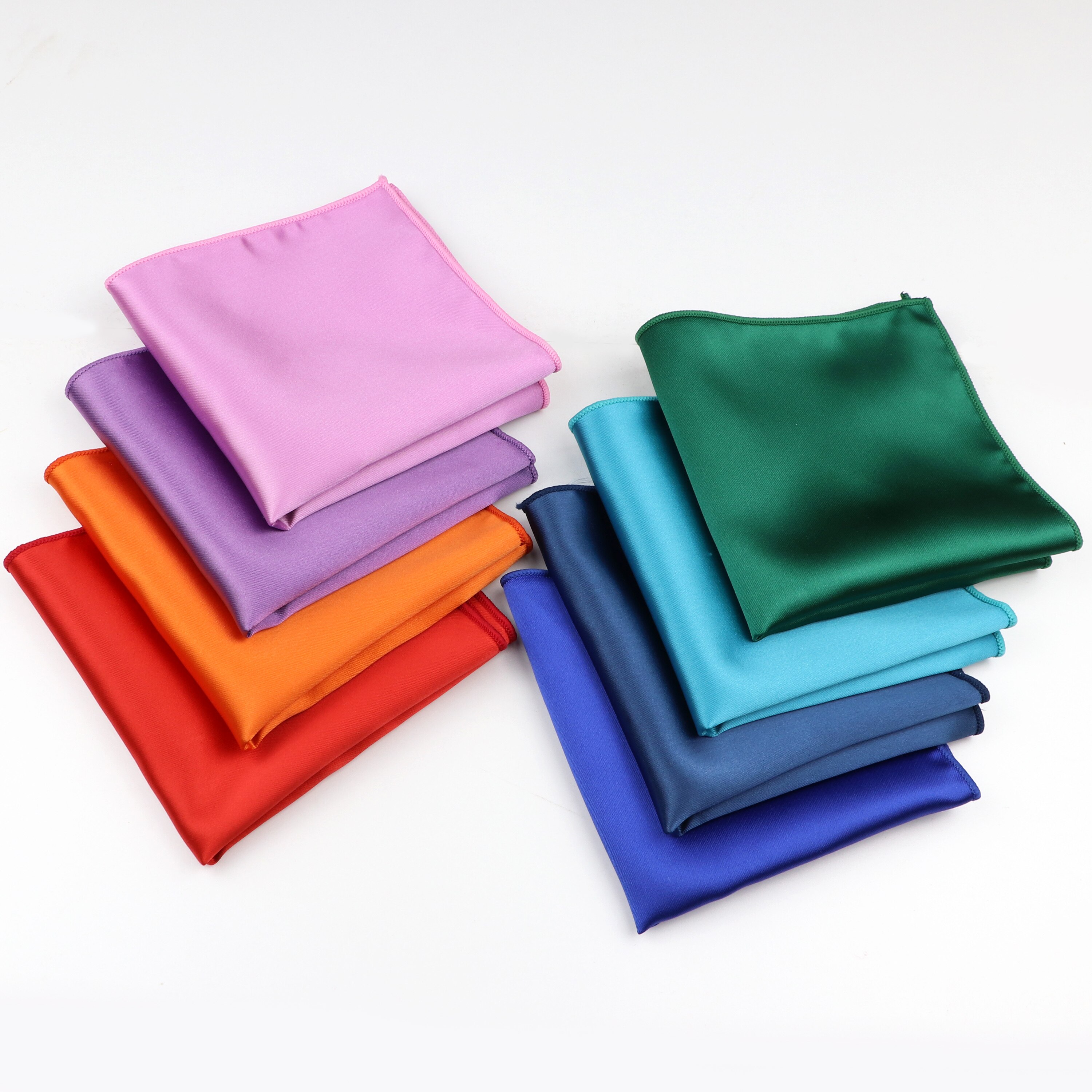 Mouchoir de poche carré en Polyester de couleur unie pour hommes, accessoire de mariage, classique, vert, bleu marine, à la , 23x23CM