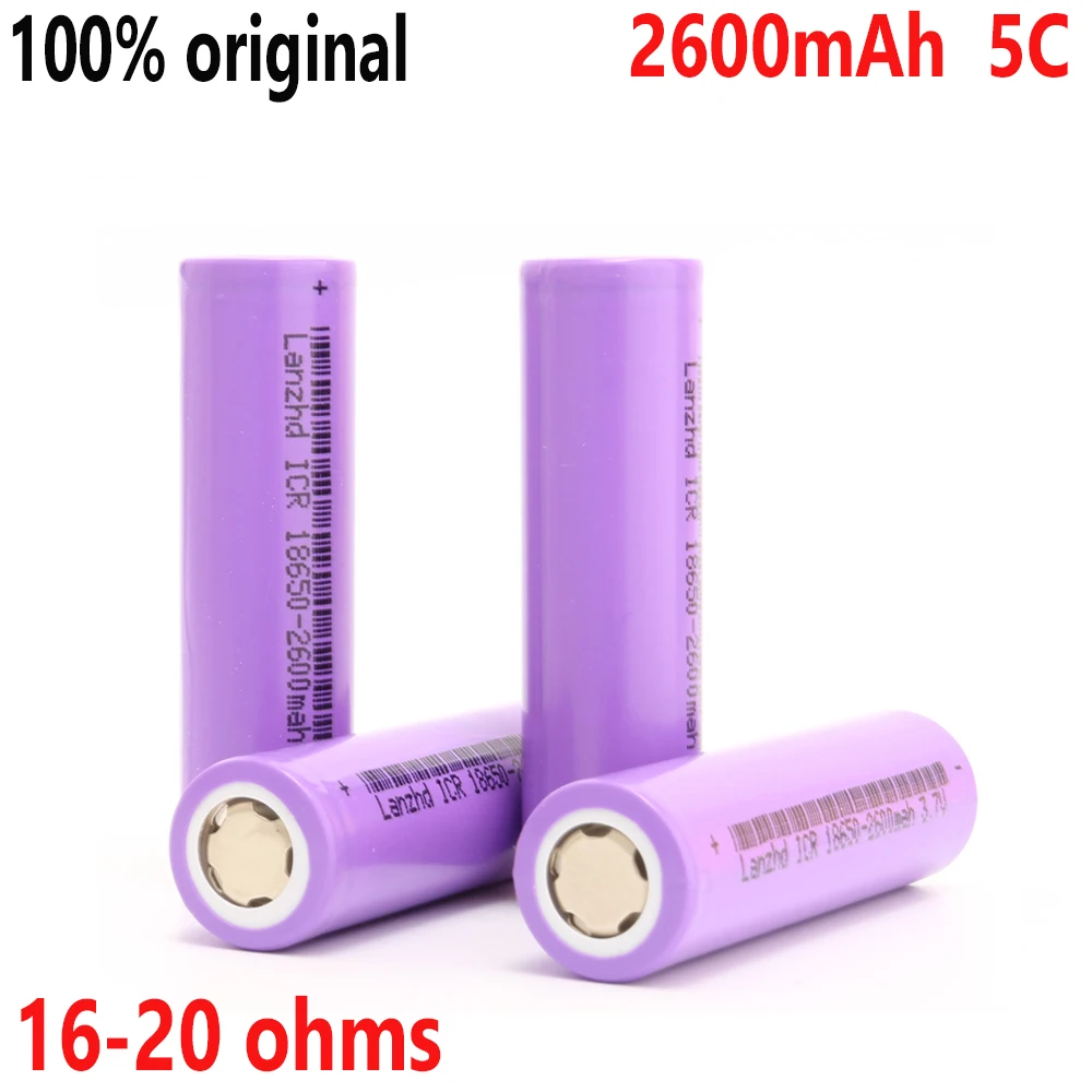 1-12pcs 18650 battery 2600mAh 5C lithium Li ion 3.7v batteries For Laptop Toy DIY tools motorcycle Battery pack