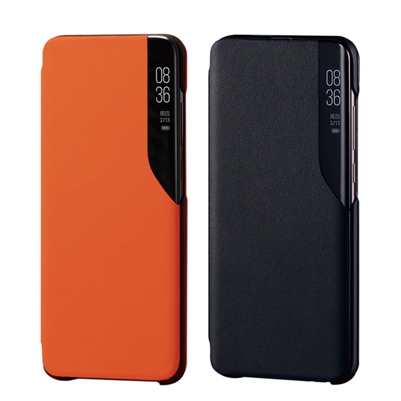 Flip Case Voor Xiaomi Mi 10 Case Flip Cover 6.67 "Pu Leather Smart Window Case Telefoon Case Voor Xiaomi mi10 Bescherm Cover