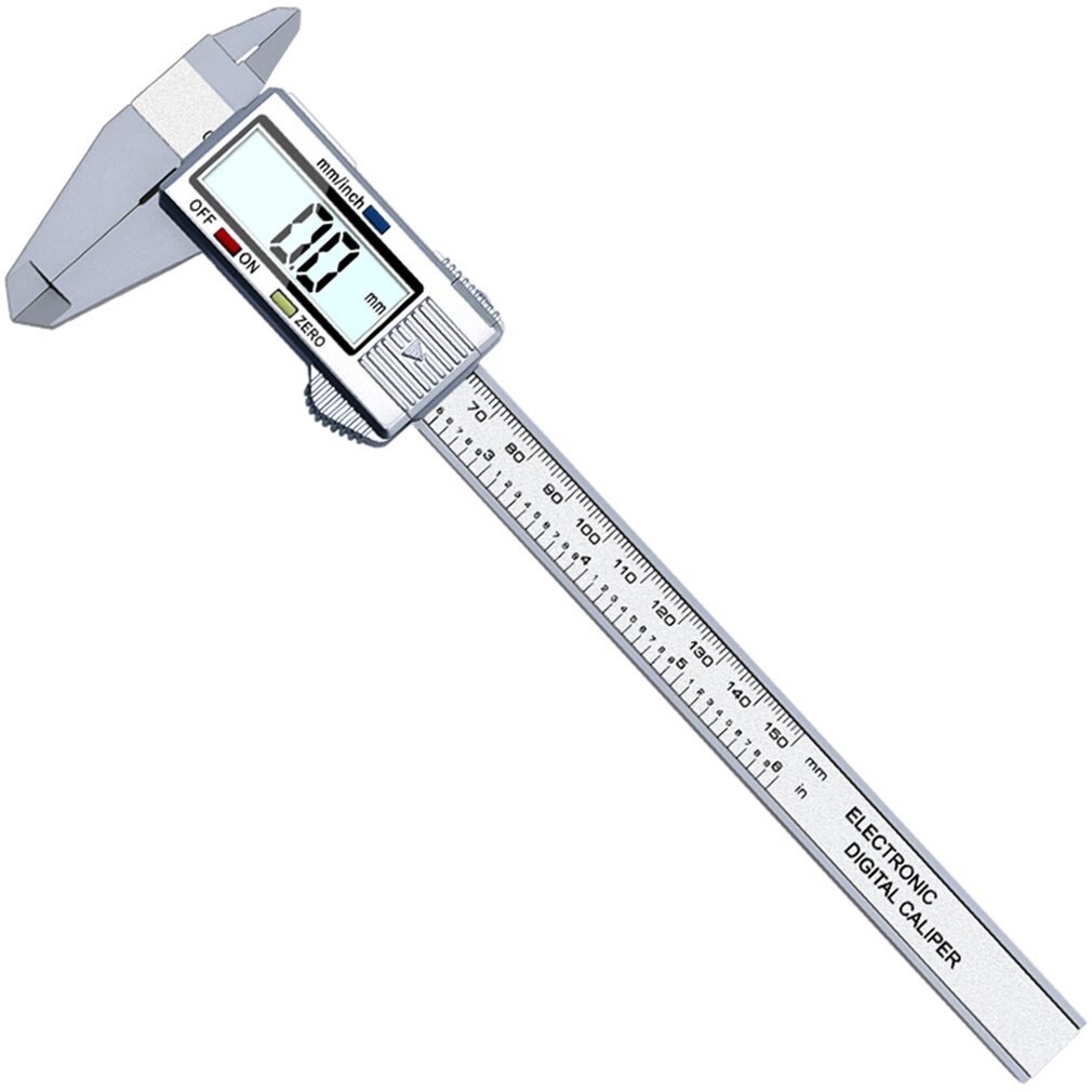 Calibrador Vernier de fibra de carbono, Digital, LCD, 0-150mm, 150mm, modelo de micrómetro, calibrador Vernier de precisión