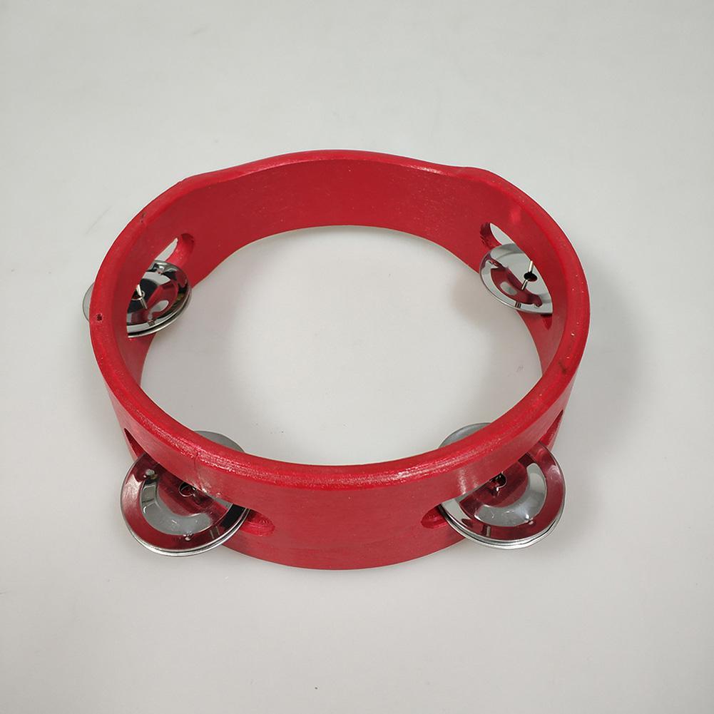 Clochettes pour Instrument de musique, 6 pouces, tambour en bois rouge, à Percussion, 15x15x4.5cm