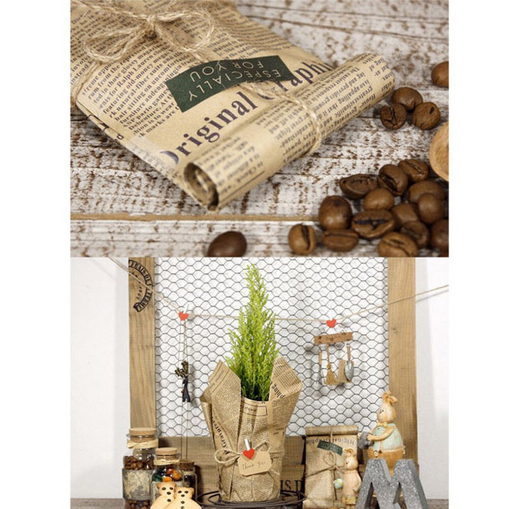 Papir vintage avis wrap artware pakning pakke papir indpakning jule kraft