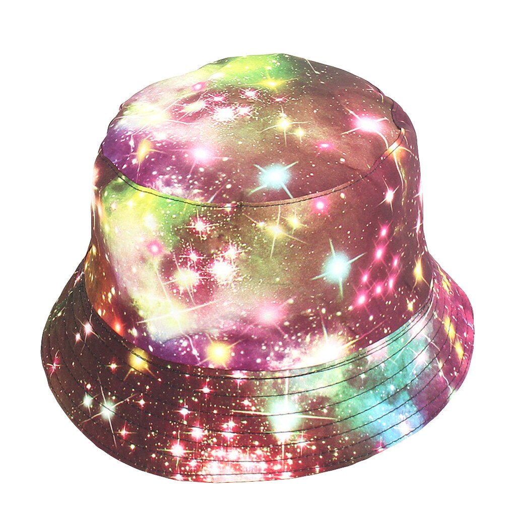 Outdoor Winddicht Vissen Hoed Caps Vrouwen Mannen Stars Print Canvas Opvouwbare Emmer Zon Wandelen Toerisme Visser Cap