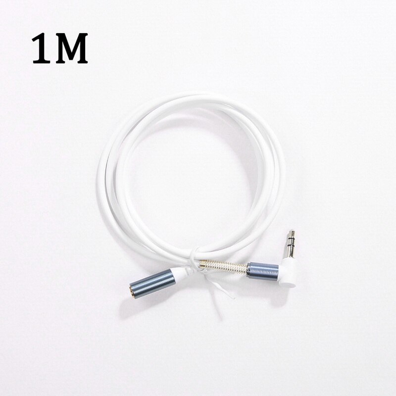 Elbow spring retractable 3.5mm audio cable aux audio speaker cable retractable cable car cable Extension Cable Retractable Cable: White extension line