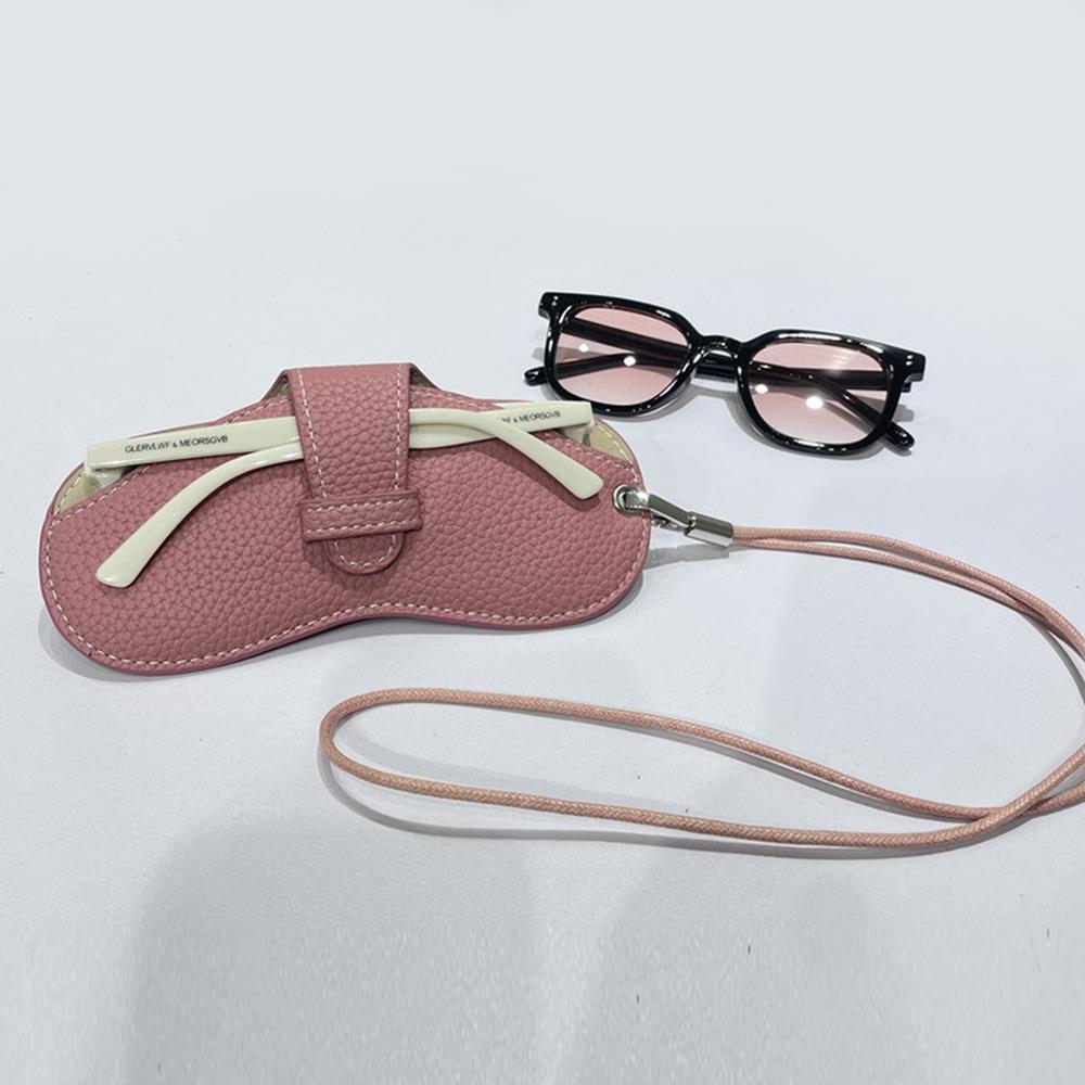 Brillenkoker Dames Leer Zacht Brillentas Mode Draagbare Zonnebrillendoos Tas Accessoires Brillenkoker Zonnebrillendoos: Bordeaux