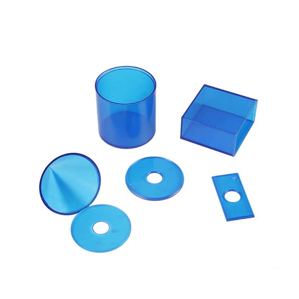 12Pcs/Set Transparent 3D Geometric Solids Model Detachable Teaching Visual Aids Volume Shape Toy Develop intellectual hobbies