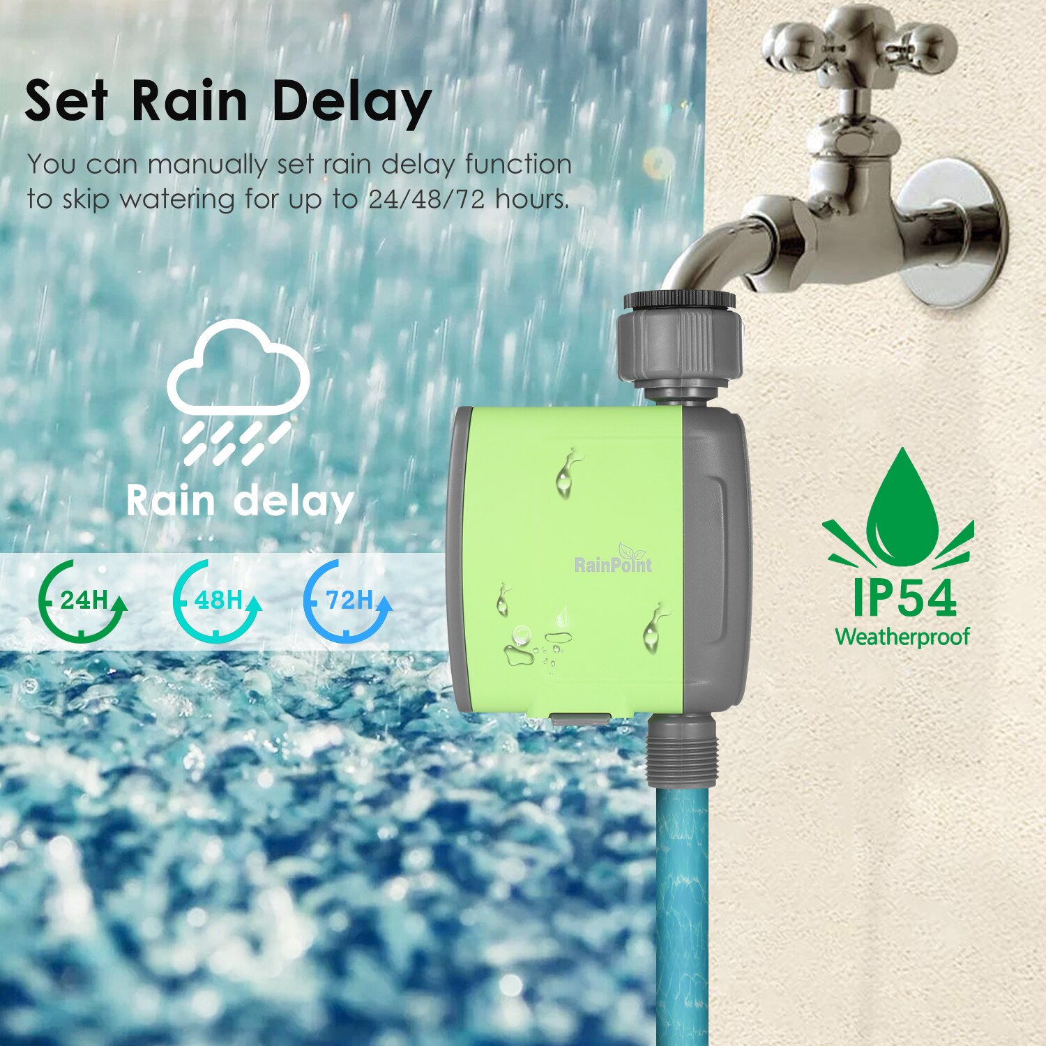 Programmierbare BT Wasser Timer Schlauch Wasserhahn Timer Wasser Flow Meter Automatische Bewässerung Sprinkler System Bewässerung Controller