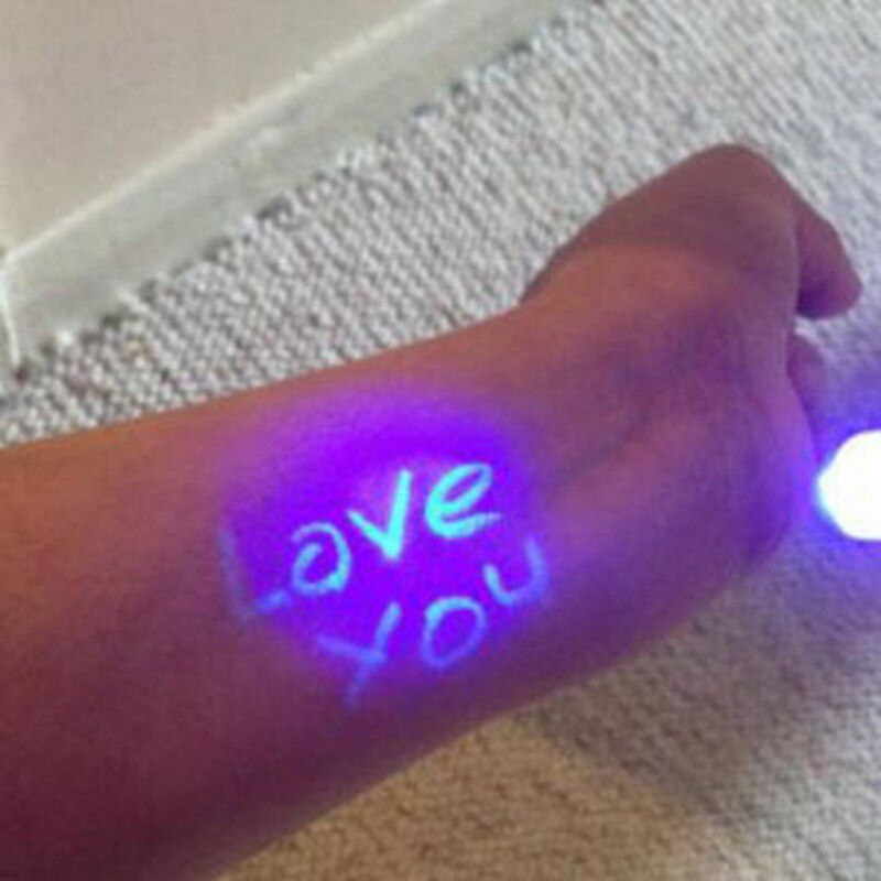 Luminous Light Pen Magic Purple 2 In 1 UV Black Light Combo Drawing Invisible Ink Pen Learning Education Toys For Child