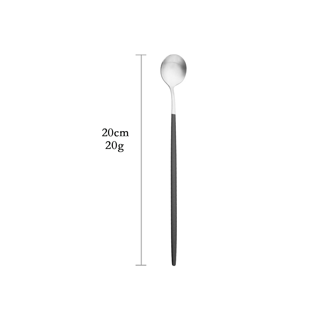 Mat Zwart Zilver Bestek Set Keuken Servies Restaurant Upscale Westerse Servies Diner Mes Vork Koffie Lepel Bestek: Goud