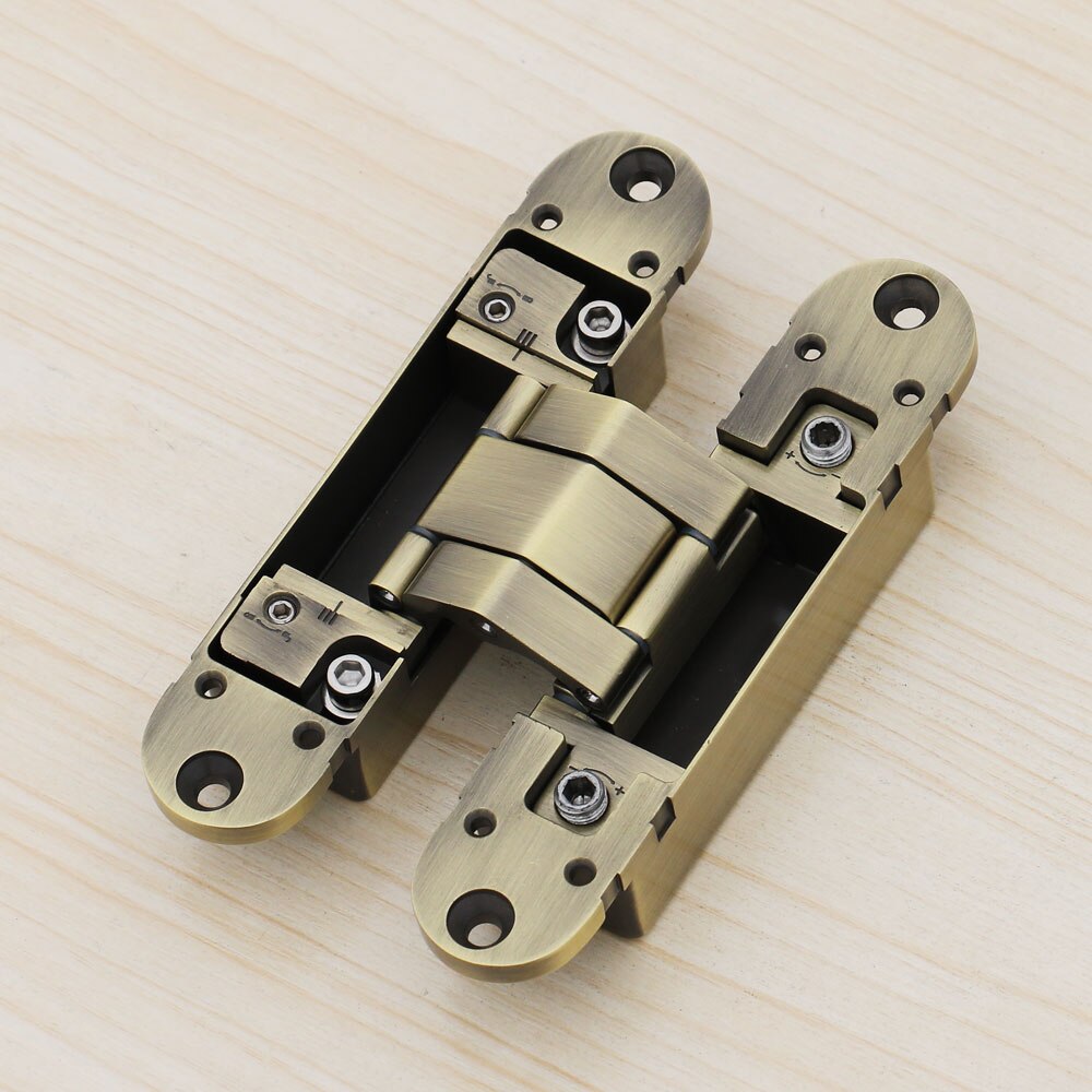 chrome 180 degree 3D adjustable zinc alloy hidden door hinges